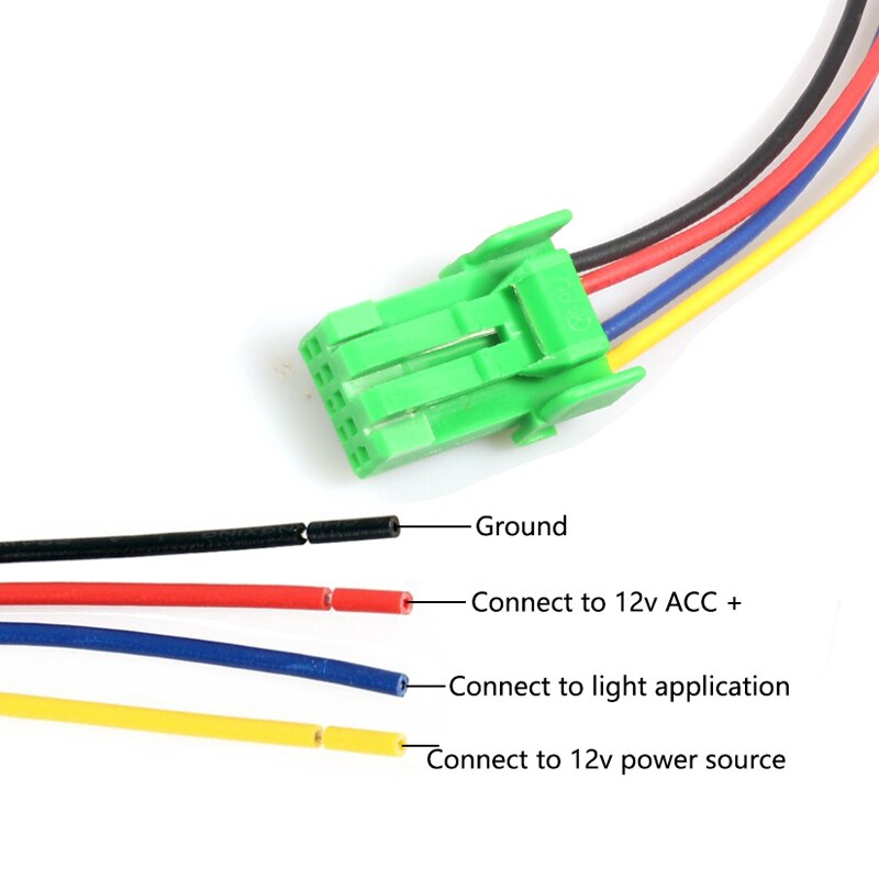 Hyzhauto 1 stk 4 ledninger bil tågelygter kontakt til mitsubishi pajero triton asx lancer 5 pin on-off knap  dc12v