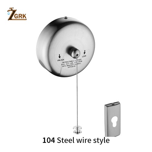 ZGRK Portable acier inoxydable rétractable corde à linge intérieur extérieur blanchisserie cintre sèche-linge organisateur vêtements séchage Rack: 104Steel wire