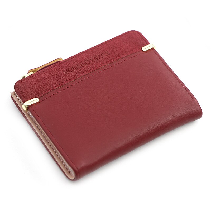 Portafoglio da donna portafoglio corto da donna portafogli moda per porta carte da donna portafoglio piccolo da donna Hasp femminile Mini Clutch per ragazza: Rosso