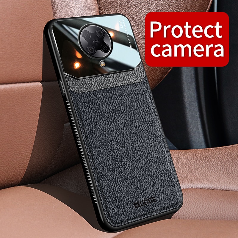 Phone Case for Xiaomi Poco F2 Pro Case Cover PC Grained Leather Shockproof Back Case for Xiaomi Pocophone F2 Pro X2 Redmi K30