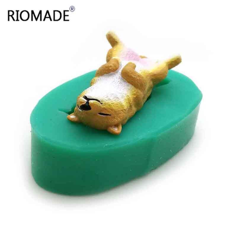 Corgi bulldog silikonfondantformar 13 hundar formar djurtårta dekorationsverktyg choklad dessert polymer lerform  f0661xg: F0696xg