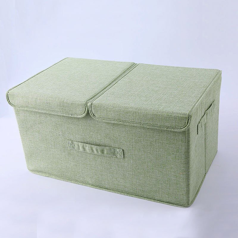 Cestas de almacenamiento para armario organizador de ropa interior y calcetines, caja de almacenamiento plegable para el hogar, cajón de tela, organizador de ropa: Green / 36x25x16cm
