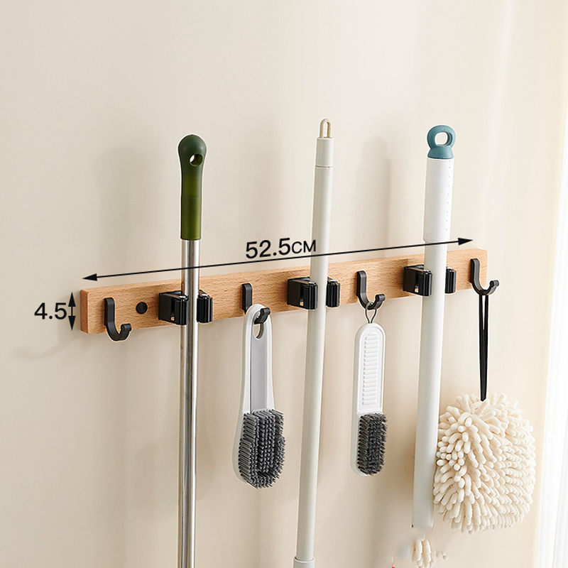 Besen haken Aufbewahrung shaken Küche Bad Organisation Zubehör für Küchen garten Waschholz Wand halterung Mop Organizer Halter: Bronze