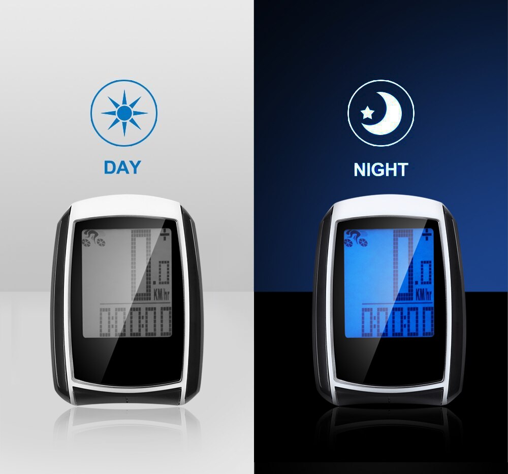 Résistant À l'eau Ultra-Mince Sans Fil LCD Rétro-Éclairage Vélo Ordinateur Odomètre compteur de vitesse