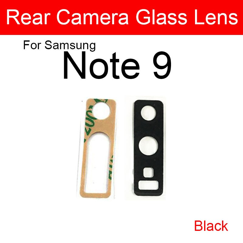 Zurück Kamera Glas Objektiv Für Samsung Galaxis Hinweis 3 4 5 8 9 10 Plus Lite Hinten Kamera Glas Objektiv mit Klebstoff Kleber Ersatz Teil: Hinweis 9-Schwarz