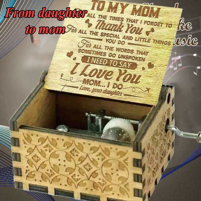 You Are My Sunshine-Wooden Engraved Music Box for Mom/Dad To Daughter/Son Music Boxes Home Decor