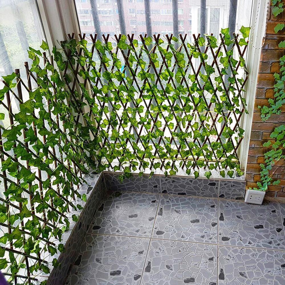 Ekspanderende espalierhegn indtrækbart hegn kunstigt til udendørs havehegn privatlivsbrug indendørs uv plante skærmbeskyttet  c9 g 3