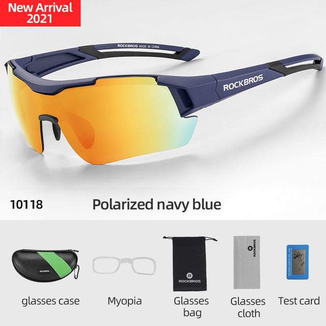 ROCKBROS Polarized Cycling Glasses Clear Bike Glasses Eyewear UV400 Outdoor Sport Sunglasses Men Women Cycling Sunglasses: MULTI