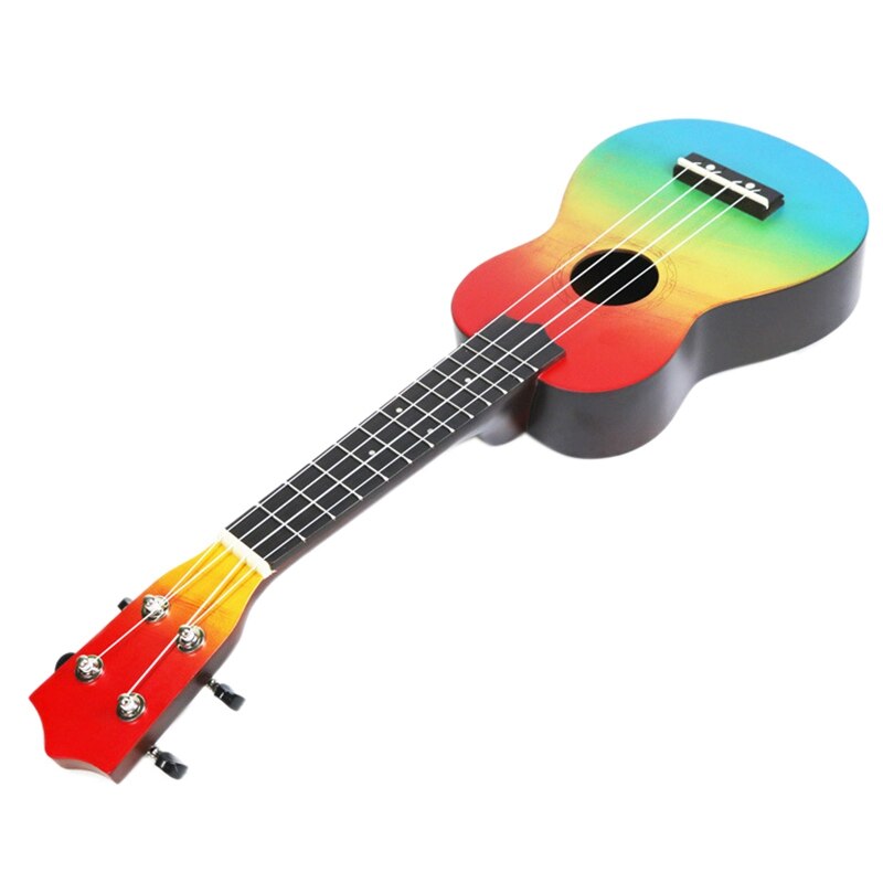 Ukulele Handgeschilderde 21 Ukelele Sopraan 4 Strings Uke Bas Snaarinstrument Perfect Voor Beginners: Light Grey