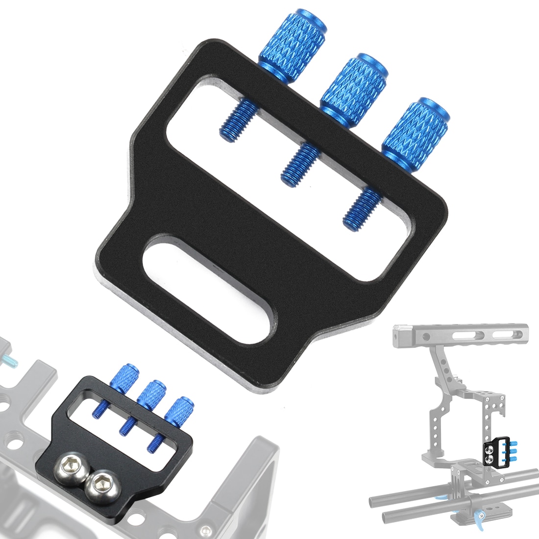 BGNing Aluminum alloy USB Cable Clamp for BMPCC 4K 6K Cable Clip Mount Adapter Holder for Blackmagic Pocket Cinema Camera