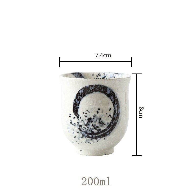 CHANSHOVA-taza de té de cerámica pintada a mano de estilo retro chino tradicional, tazas grandes de porcelana China, taza de café, H092, 170/200ml: 3