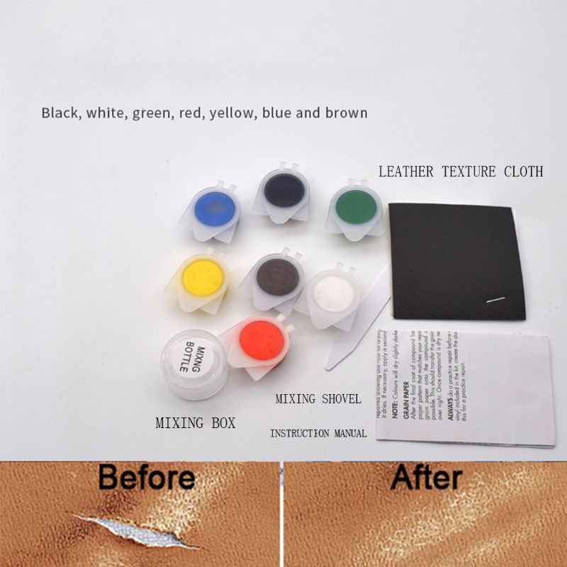 Sofas Leather Vinyl Repair Tool DIY Kit No Heat Liquid Car Seat Hole Rips Burns