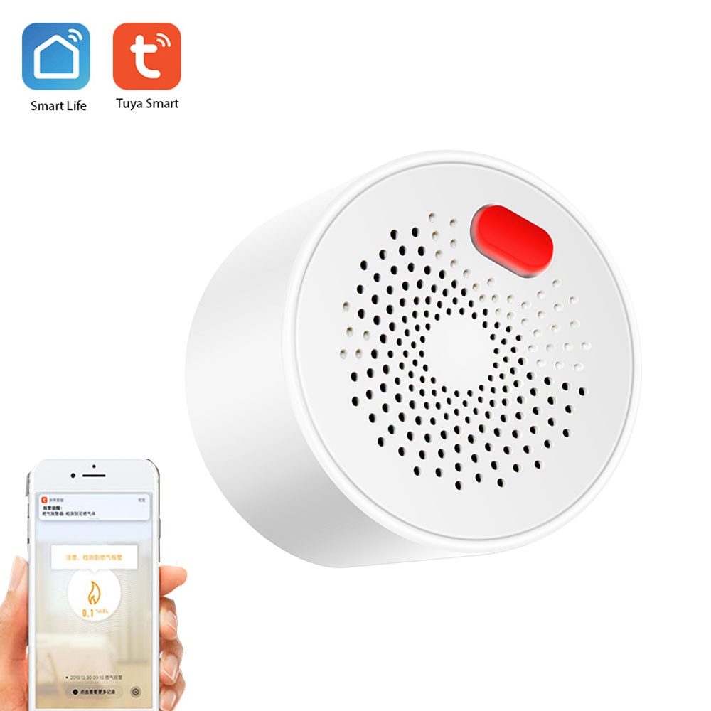 Tuya Smart Gas Detector Wifi Brandalarm Thuis Sensor Gas Sensor Voor Huis Beveiliging Automatische Alarm Smartlife App Controle Opmerking