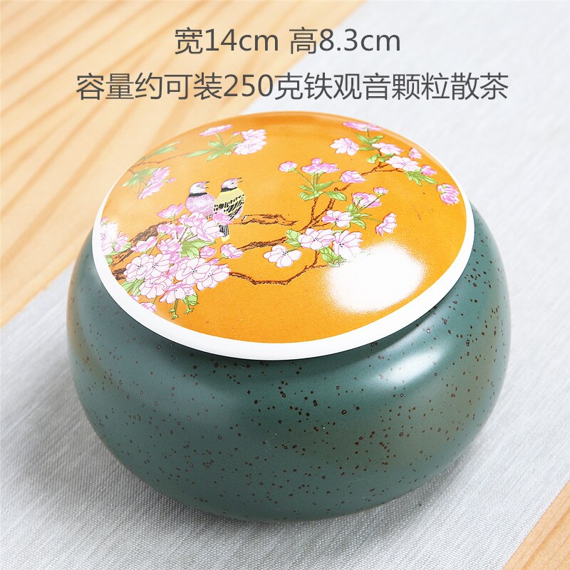 Pot à thé en céramique pour citrouille, plusieurs couleurs, réservoir de finition, scellé, plusieurs Styles, boîte de rangement Portable: e1
