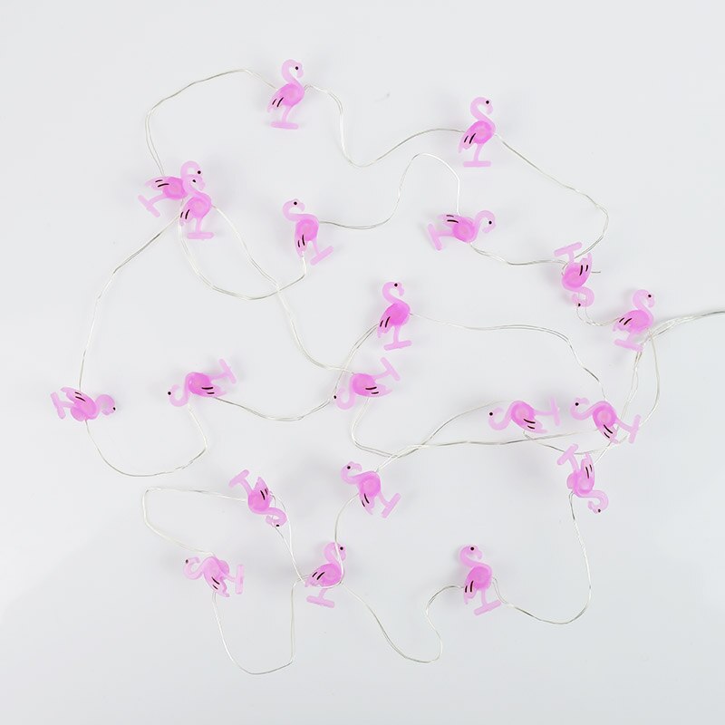 20LED 2M Flamingo String Lights Pineapple Unicorn Watermelon Shape LED Lamp Garland For Hawaii Wedding Birthday Party Home Decor: A01