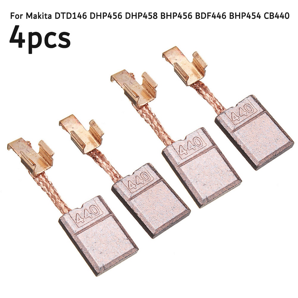 Brosses en carbone pour Makita, DTD146, DHP456, DHP458, BGardens, 456BDFbishop, BGardens, 454 CBfts, Machine à propositions de marteau électrique sans fil, 4 pièces