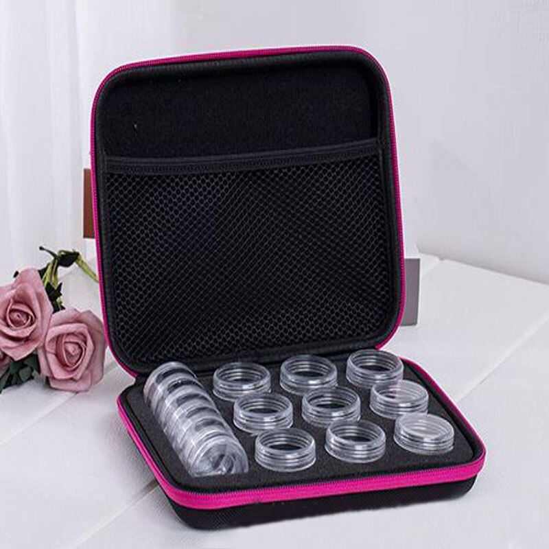 15 gitter zerlegbare diamant-stickerei-zubehör diamant-malboxen kreuzstich-etuis aufbewahrungsorganisator Heimat Lager: Rosenrot