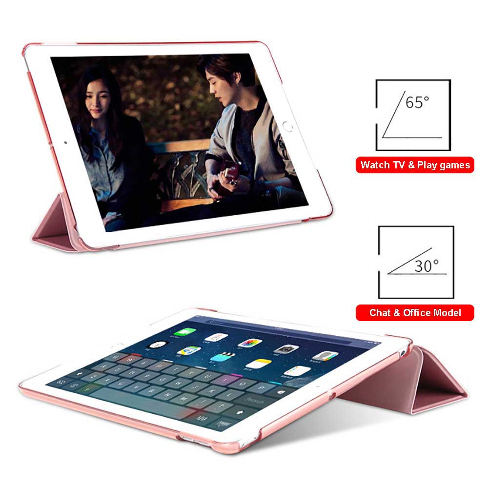 For iPad 9.7 Case Magnetic Pu Leather Stand Smart Cover for iPad 5 6 Air 1 2 5th 6th Generation With Stylus Pen+Film