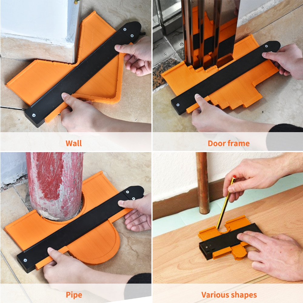 5" 10" Plastic Profile Copy Gauge Contour Gauge Duplicator Standard Wood Tool Marking Tiling Laminate Tiles Measure Ruler Tool