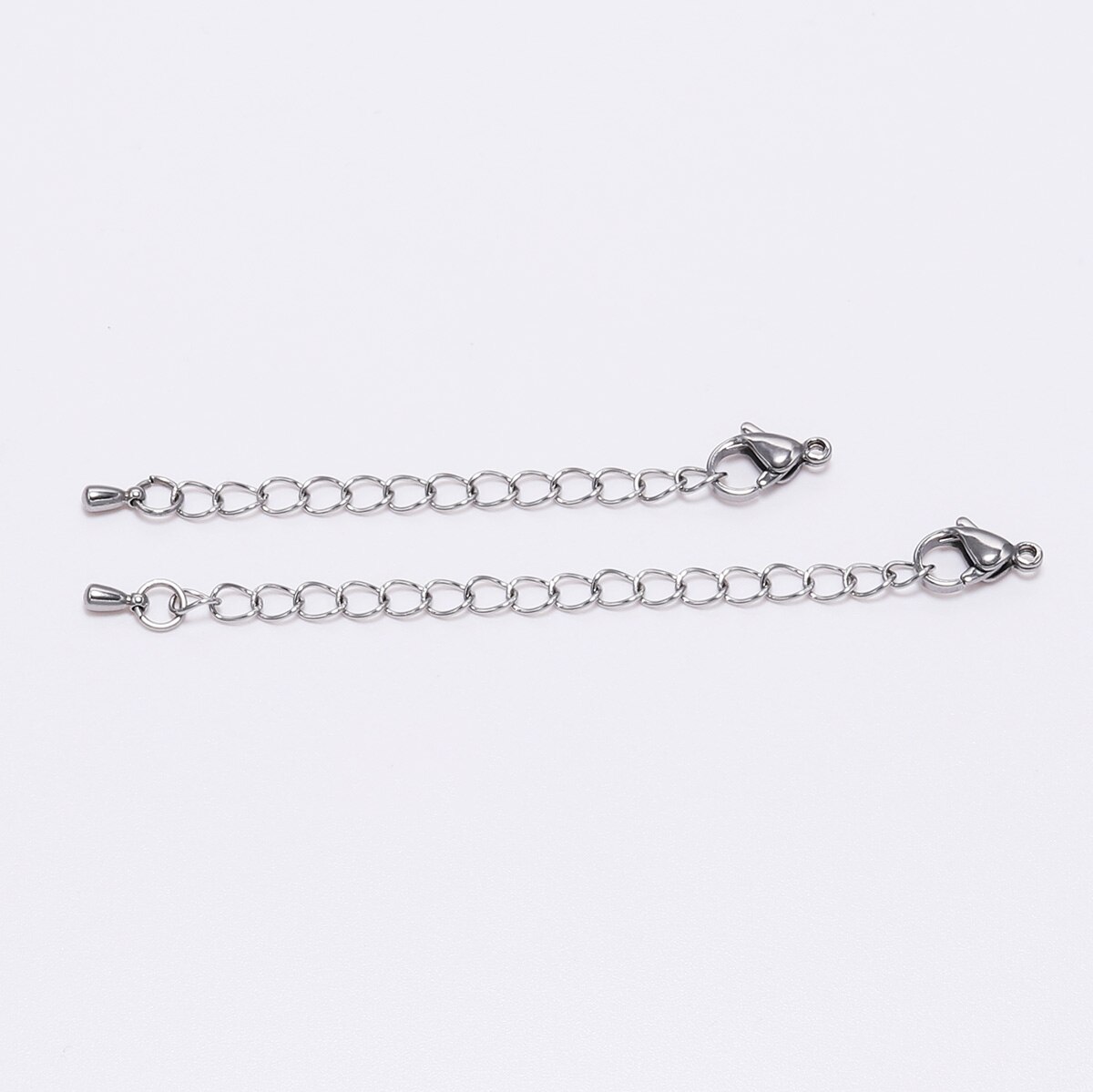 10 Stks/partij Rvs Uitbreiding Tail Chain Karabijnsluiting Diy Armband Ketting Extender Kettingen Voor Sieraden Maken Bevindingen: 70mm