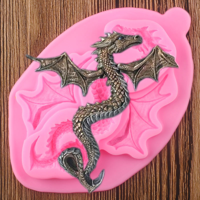 3D Dragon Silicone Molds DIY Baby Birthday Fondant Cake Decorating Tools Candy Clay Chocolate Gumpaste Moulds