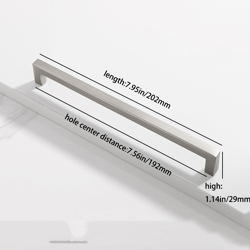 Square bright gold,silver, black cabinet door handle kitchen cabinet drawer closet extension aluminum handle: Pink