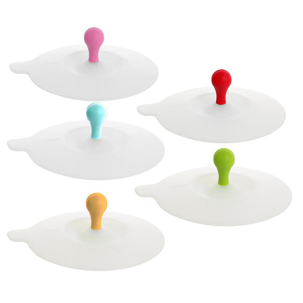 Tapas de silicona a prueba de fugas para tazas, tapa para taza reutilizable resistente al calor, cubierta sellada, accesorios de cocina, tapas para tazas de té