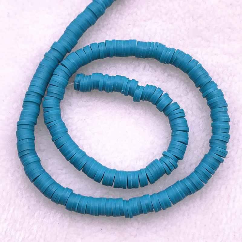 6mm Flat Round Handmade Polymer Clay Beads Spacers Loose Disc Bead for Jewelry Making Findings DIY