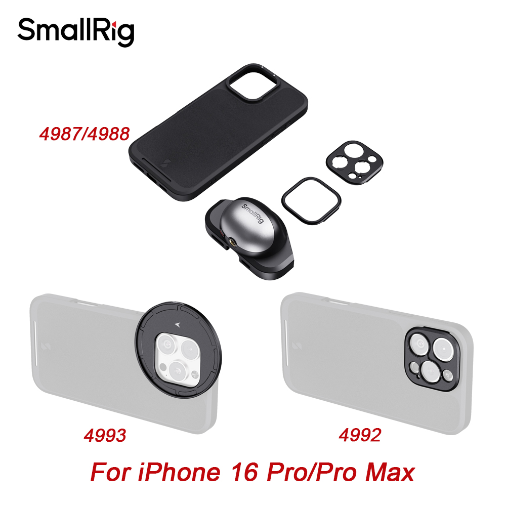 SmallRig FilMov Photography Kit for iPhone 16 Pro Max, for iPhone 16 Pro, with Capture Grip/T-Mount Lens Backplate for MagSafe