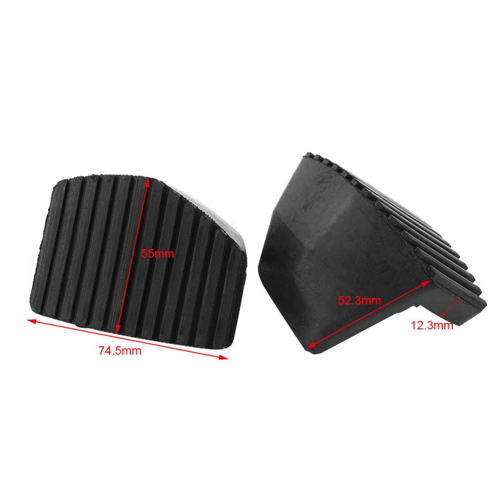 1 paar Zwarte Anti-slip oppervlak Clutch Rempedaal Rubber Cover Voor Peugeot/Citroen 1007 207 208 301 C3 C4 307 308 508