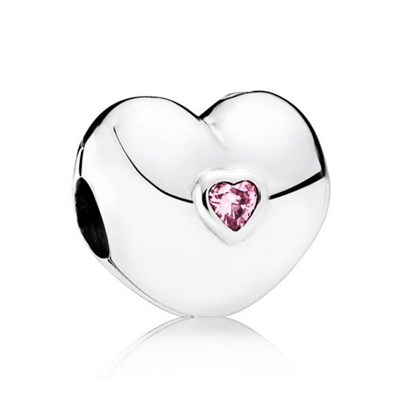 Cristal clipe bloqueio rolha grânulos para pan pulseira 925 prata esterlina charme