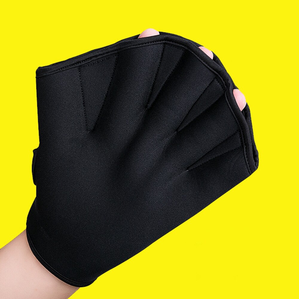 1 paar Schwimmen Schwimmhäute Aquatische Fit Traning Paddel Tauchen Größe L (Schwarz)