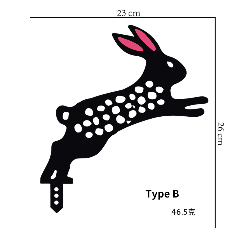 DIY Rabbit Pattern Art Garden Yard Metal Sculpture Home Decor Garden Decoration Outdoor Jardin Decoration Exterieure