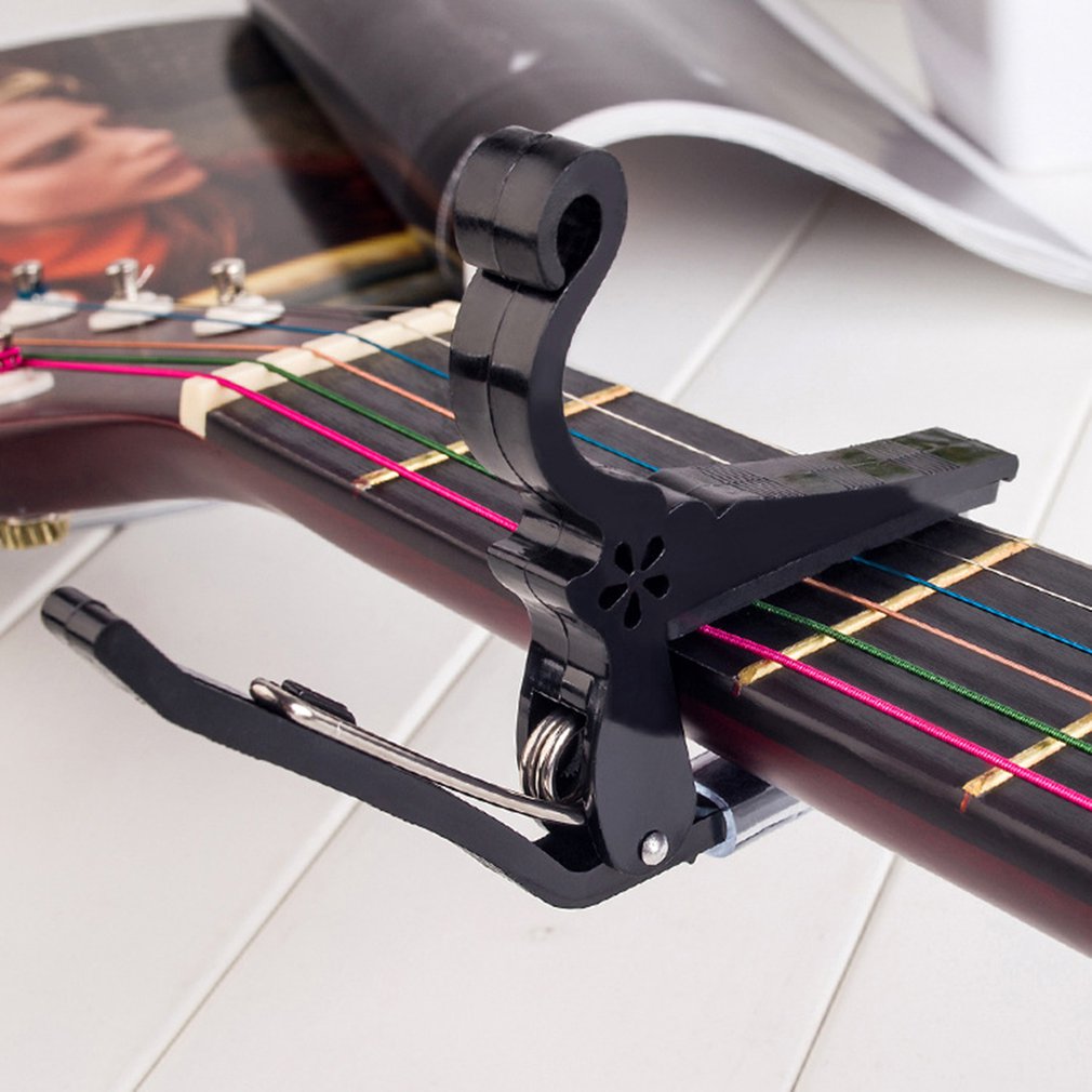 Portable Guitar Tuner Clamp Key Trigger Capo for Acoustic Electric Musical Instruments