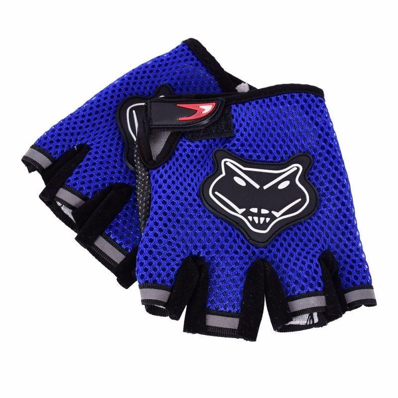 Guantes de ciclismo transpirables para hombre, de medio dedo, antigolpes, para exteriores, guantes de bici deportes