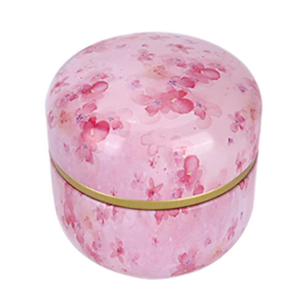 Japansk stil rund metal tin te æske med låg kaffepulver matcha slik kagebeholder rose krukke dåser etui mini opbevaringsboks: 5c