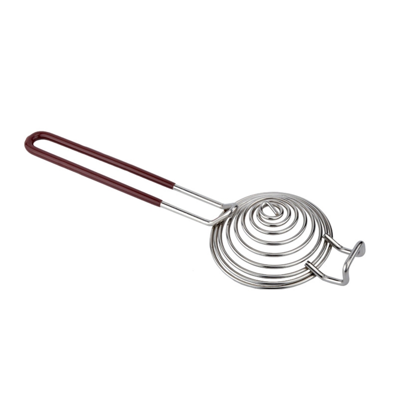 Roestvrij Staal Eiwit Separator Spiraal Eigeel Remover Divider Met Handvat Voor Thuis Keuken Koken Bakkerij Koken Tool: Brown
