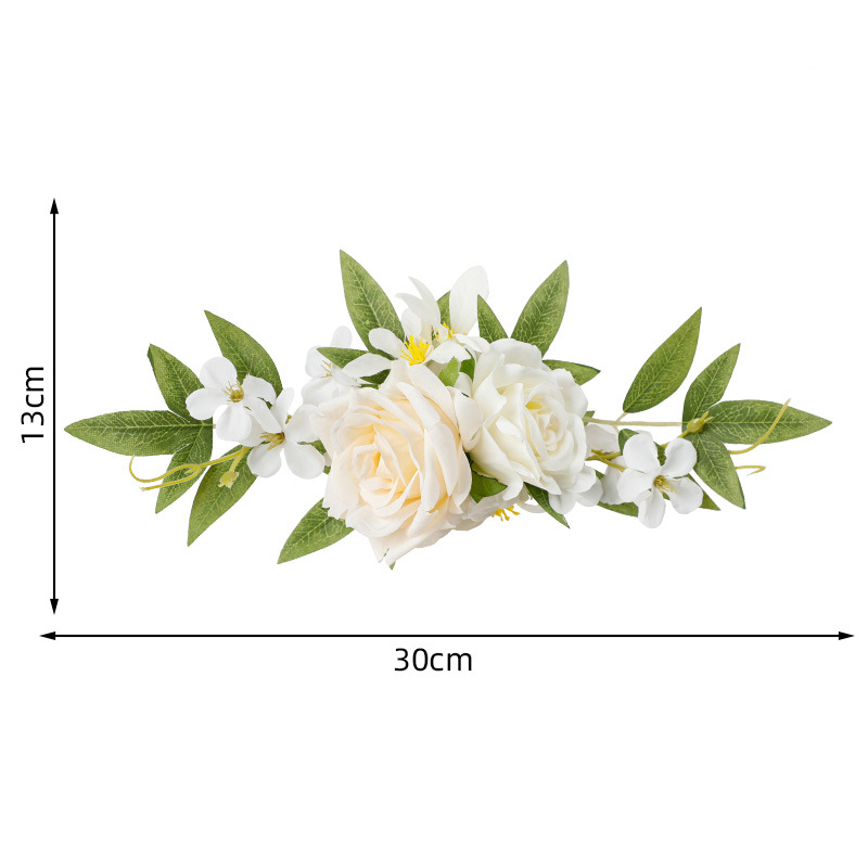 Yannew Pre-made Pink White Cake Topper Flowers Rustic Wedding Cake Decoration for Baby Shower Birthday Party Wedding Supplies