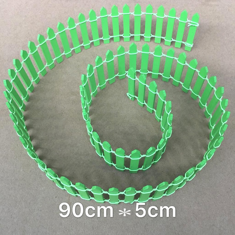 1 stk. 90*5cm gelænder mini mos mikro-landskab hegn havedekoration lille blegende træ palisade gør-det-selv blomsterskive balustrade