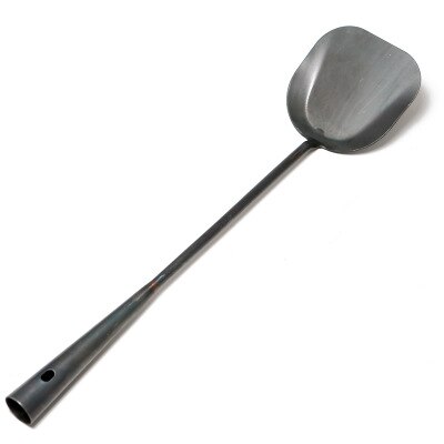 Chinese Traditional Iron Wok Handmade Large Wok&Wooden Handle Non-stick Wok Gas Cooker Pan Kitchen Cookware: shovel B
