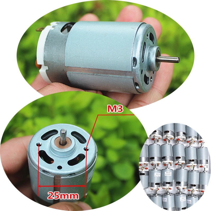 1PC DC 12V 24V 550 High Power Motor 3400-6800 RPM Electric Tool Motor