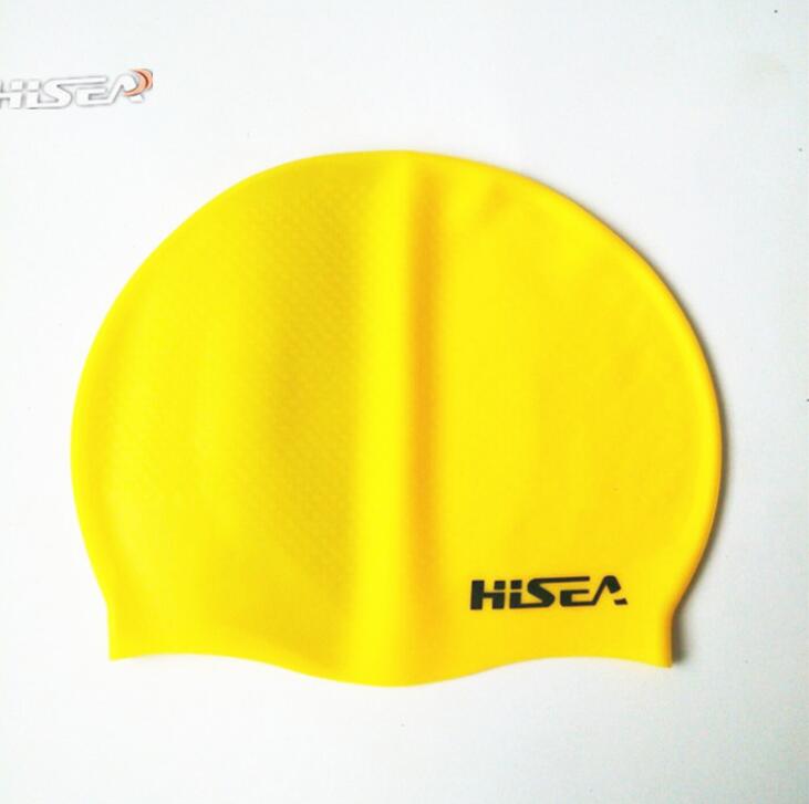Kind silicagel badmuts ultra elastische waterdichte voor vis cartoon badmuts mannelijke hoed: yellow