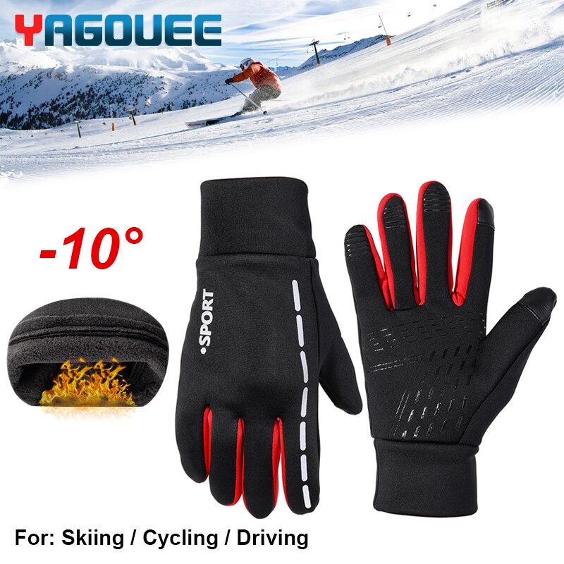 Guantes de esquí ultraligeros e impermeables para hombre y mujer, manoplas cálidas de invierno para Snowboard, montar en motocicleta, guantes deportivos antideslizantes para nieve