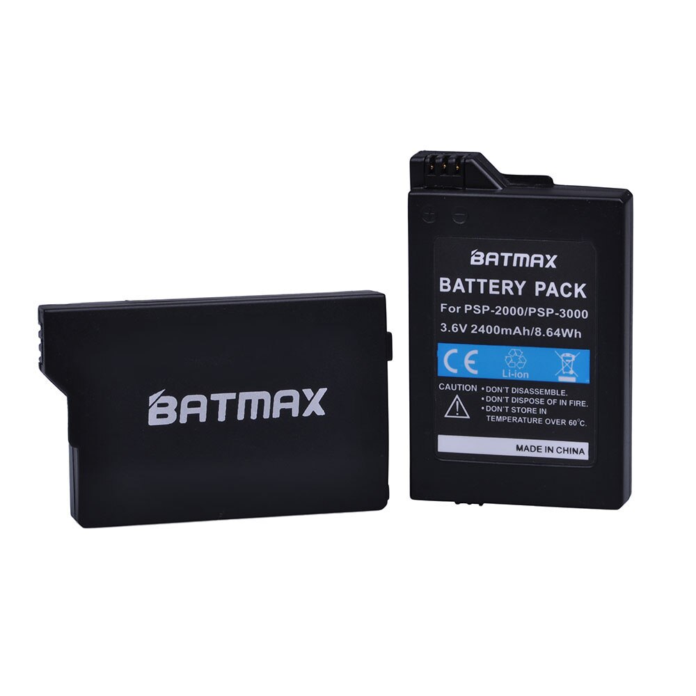 2Pcs 3.6V 2400mAh PSP 2000/3000 PSP-S110 Battery + Charger for Sony PSP2000 PSP3000 Console