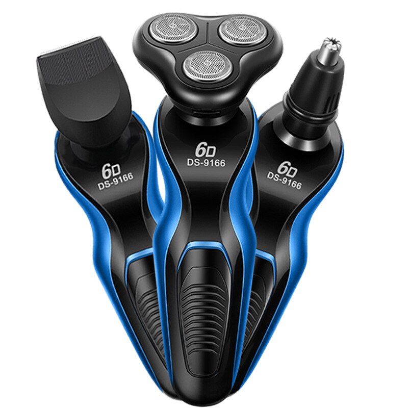 Quente 4d atualizar 6d elétrico multi-função barbeador usb carro recarregável totalmente lavável quatro-em-um barbeador masculino barbear artefato: 3in1