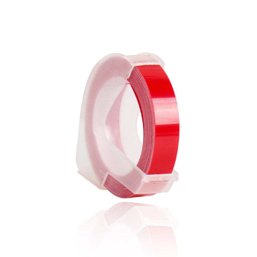 Mieszane kolory 3D PVC tłoczenie DIY taśma z etykietami kompatybilny Dymo 1610 12965 1540 1880 motex E-101 instrukcja drukarka etykiet ręcznie robione: red