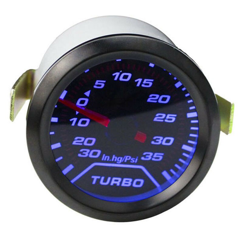 2Inch 52Mm Turbo Boost Gauge Digitale Blauwe Led Pointer 35 Psi Druk Meter 12V