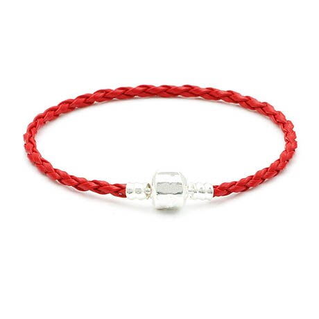 3mm Rot PU Leder Seil Armband für DIY Schmuck Machen Frauen Männer Geflochtene Bangles Woven Leder Gewinde Auf Hand finden Anbieter: Red / 19CM