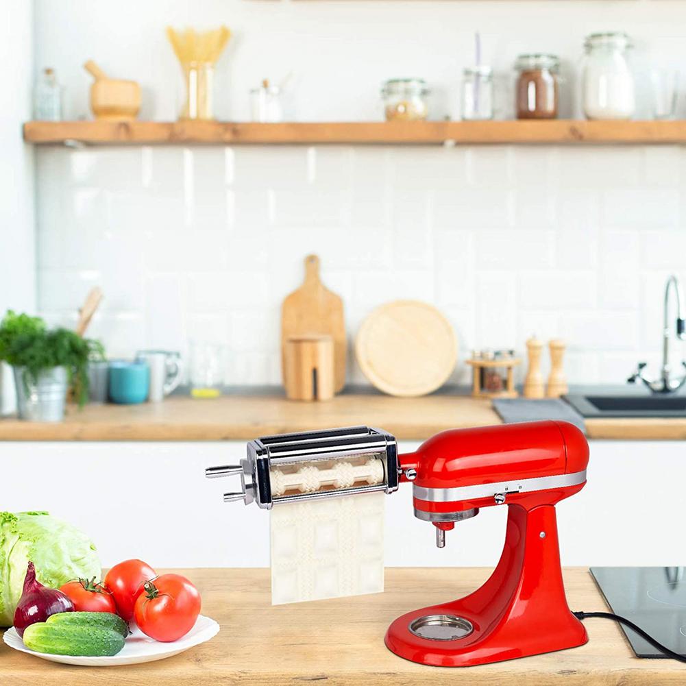 Kitchen Aid Pasta Tool Ravioli Maker Stainless Steel Pasta Spaghetti Roller Stand Mixer Noodle Press Attachment Tool Accessories