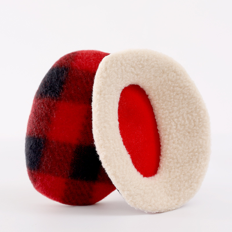 Orejeras sin banda para hombre y mujer, protectores de orejas gruesos y cálidos de lana, a prueba de viento, para clima frío, para invierno, 1 par